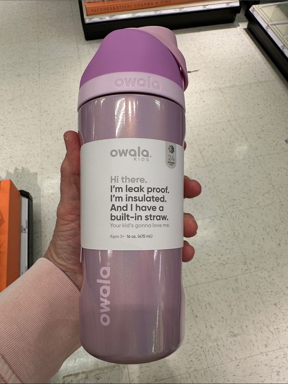 Owala 16 fl oz FreeSip Insulated Water Bottle - First Crush